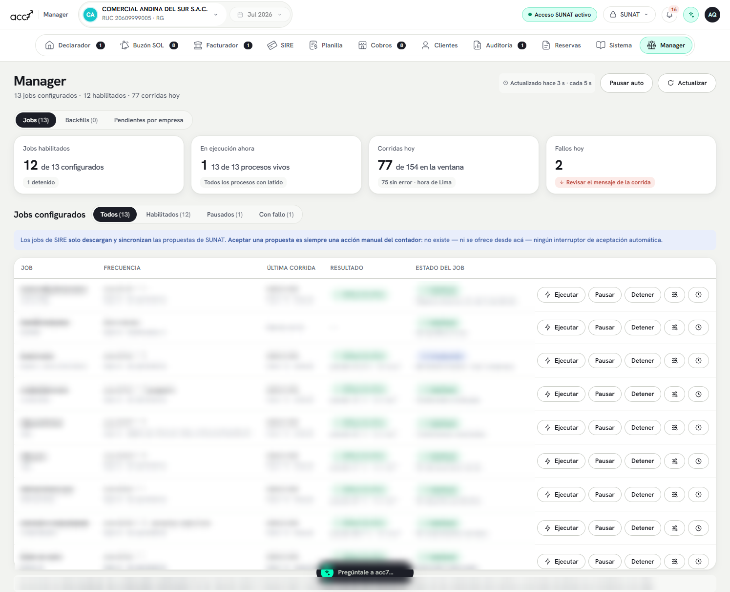 Módulo Manager de acc7