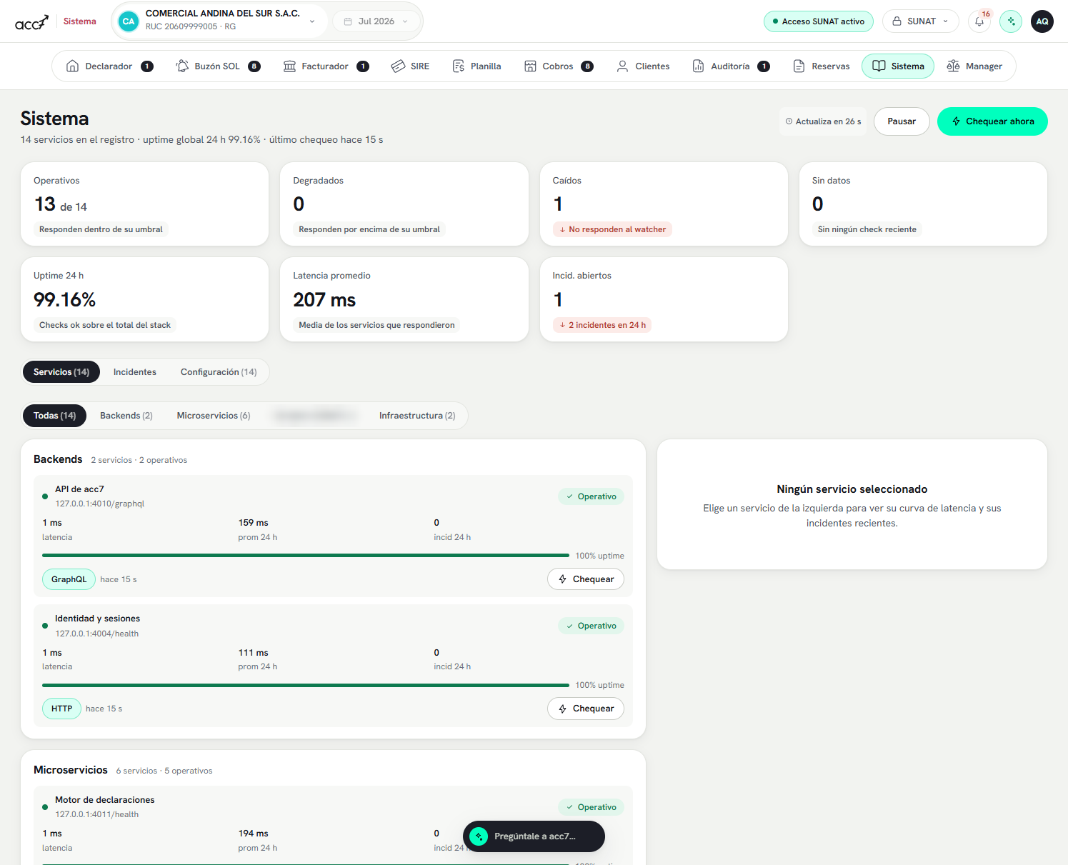 Módulo Sistema de acc7